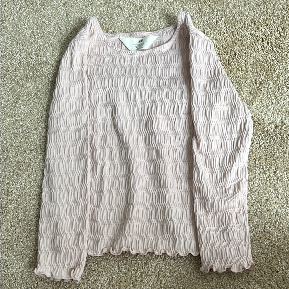 Elegant Pink Textured Girl’s Top